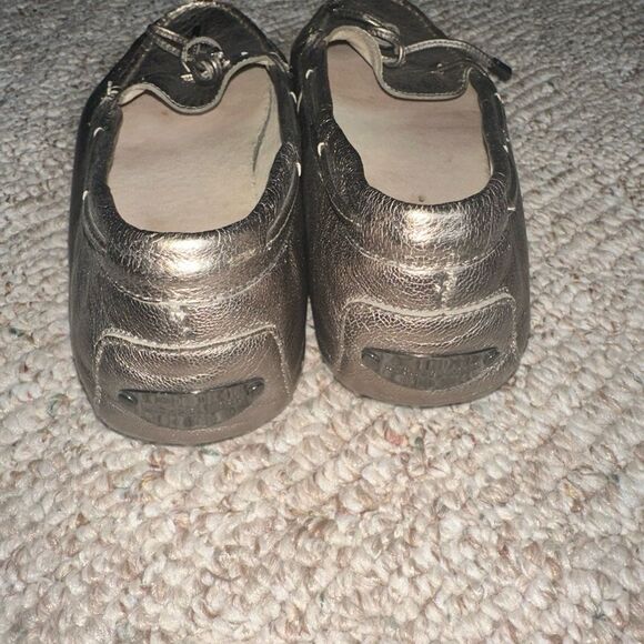 Womens Michael Kors Flats Gold Loafers size 9.5 - Picture 4 of 5